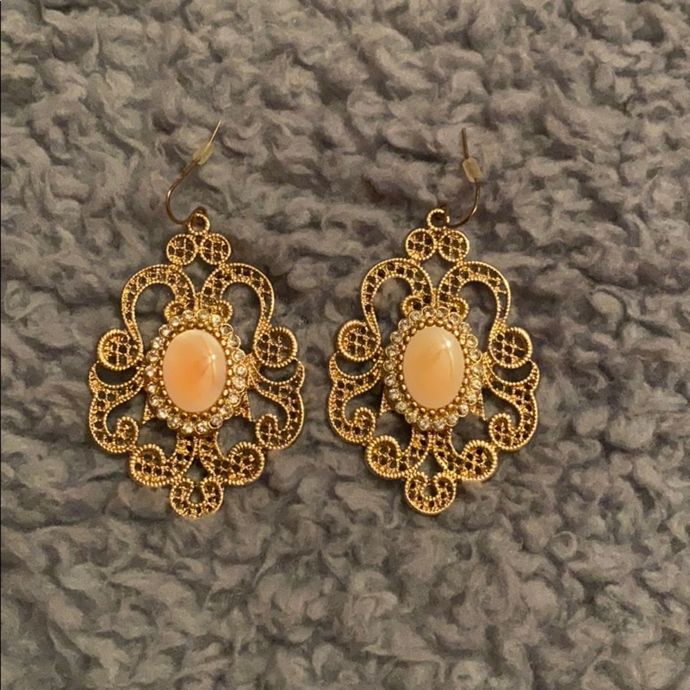 Gold chandelier earrings